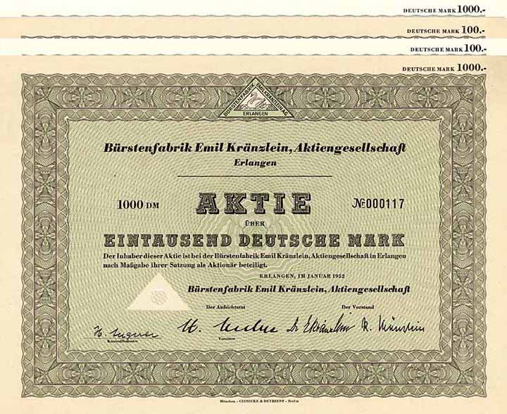 Bürstenfabrik Emil Kränzlein AG (4 Stücke)