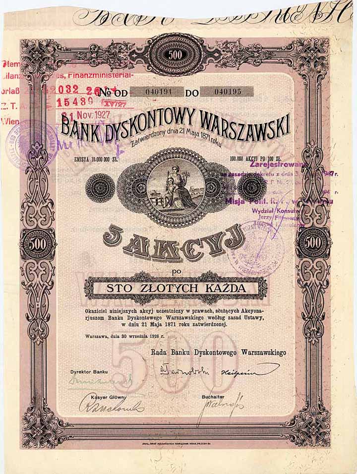 Bank Dyskontowy Warszawski (Warschauer Disconto-Bank)