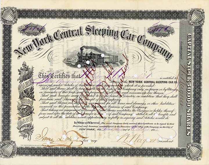 New York Central Sleeping Car Co. (OU Wagner, W.H. Vanderbilt)