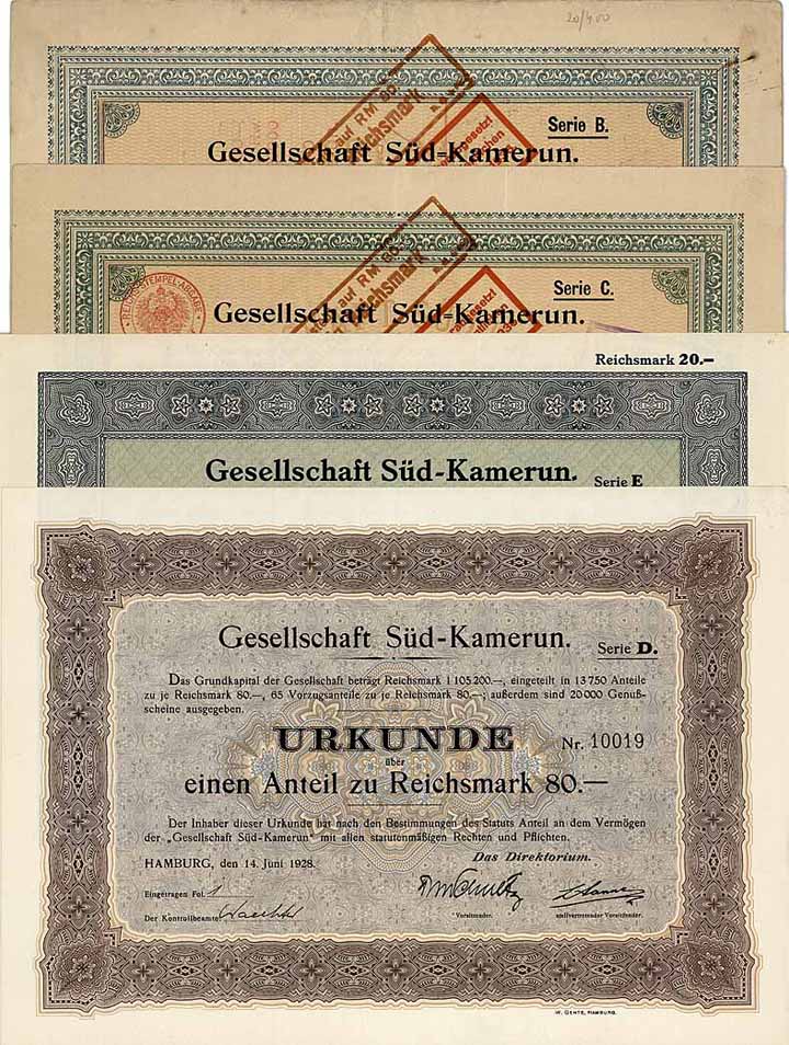 Gesellschaft Süd-Kamerun (8 Stücke)