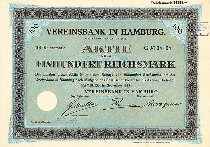 Vereinsbank in Hamburg