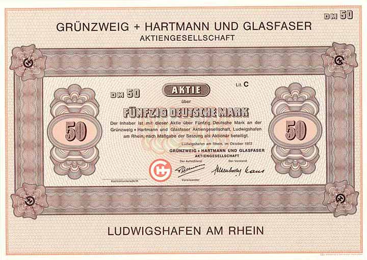 Grünzweig + Hartmann und Glasfaser AG
