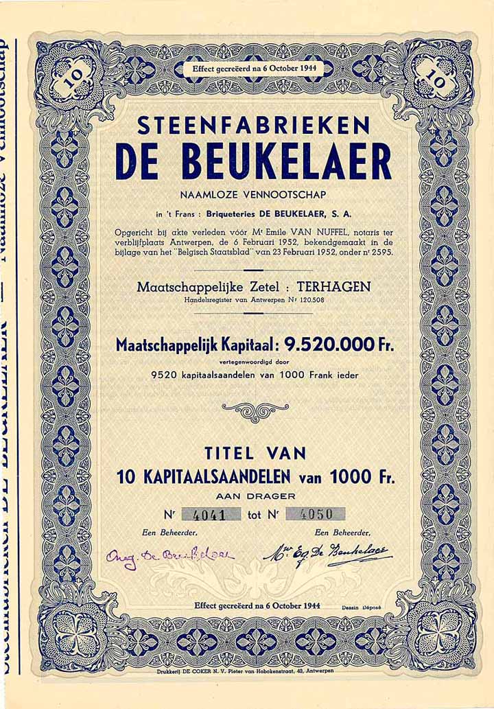 Steenfabrieken de Beukelaer N.V.