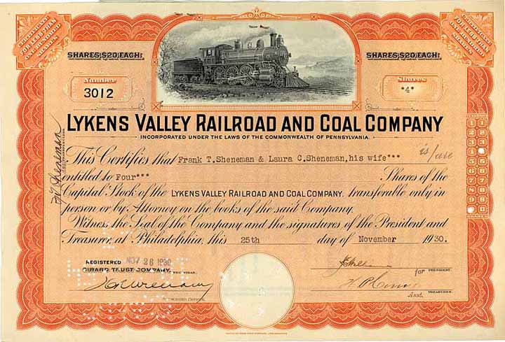 Lykens Valley Railroad & Coal Co.