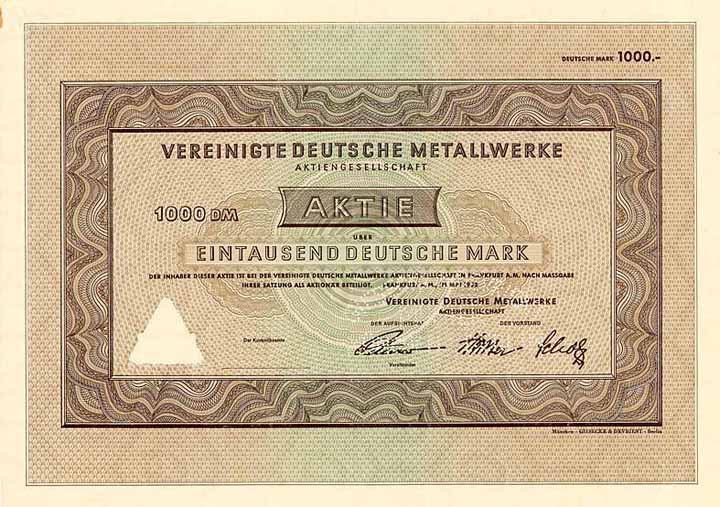 Vereinigte Deutsche Metallwerke AG