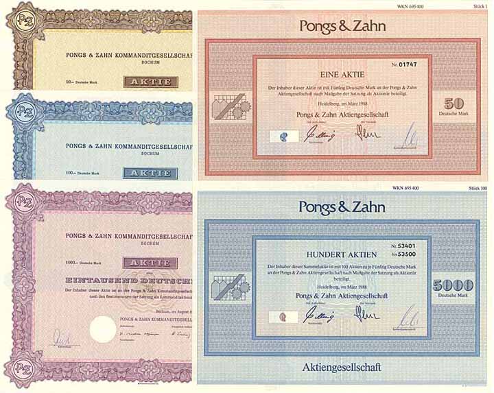 Pongs & Zahn KGaA (5 Stücke)