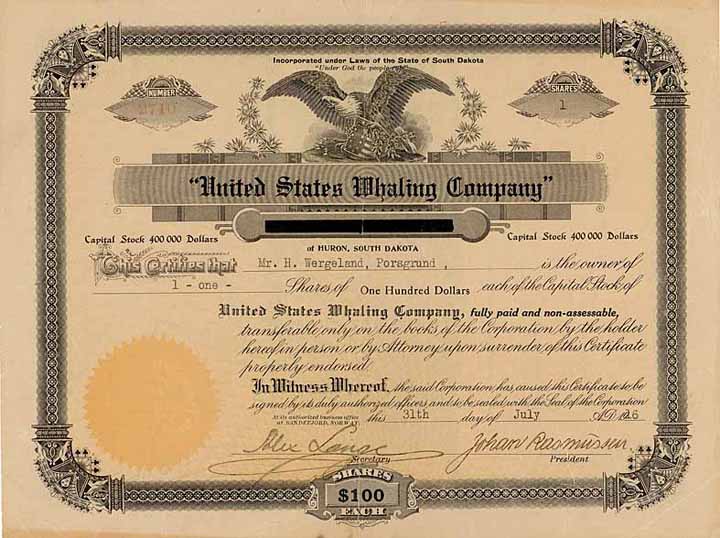 United States Whaling Co.