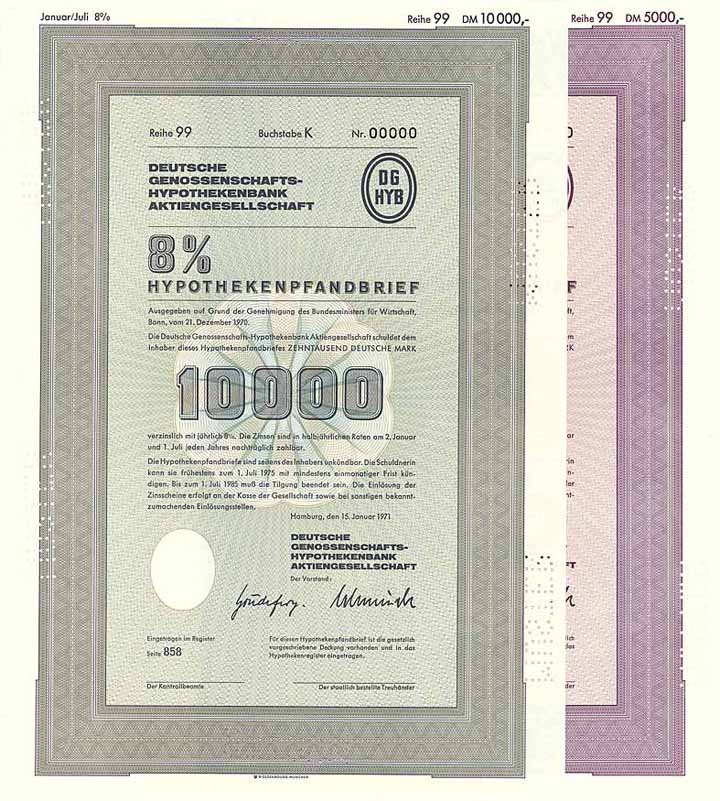Deutsche Genossenschafts-Hypothekenbank AG (2 Stücke)
