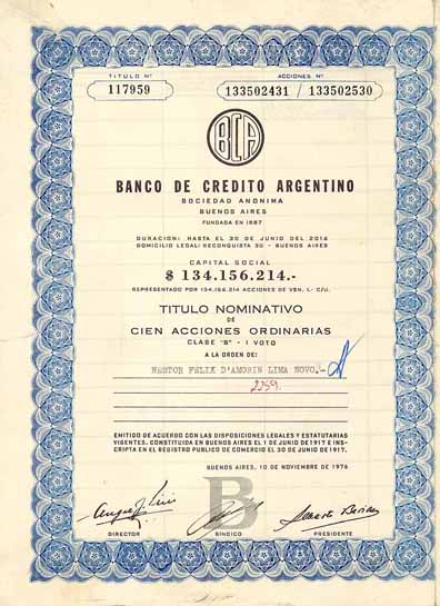 Banco de Credito Argentino S.A.
