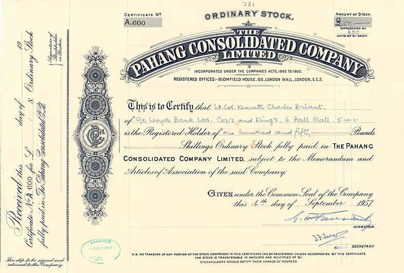 Pahang Consolidated Company Ltd.
