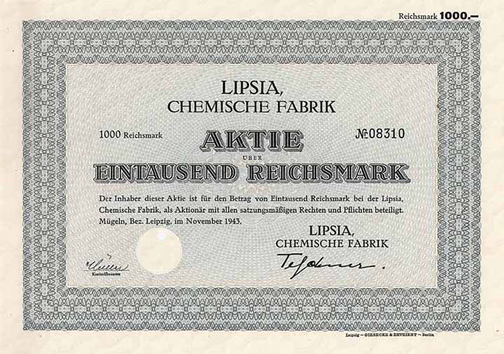 LIPSIA Chemische Fabrik AG