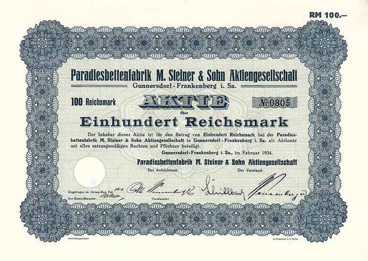 Paradiesbettenfabrik M. Steiner & Sohn AG