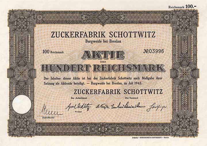 Zuckerfabrik Schottwitz