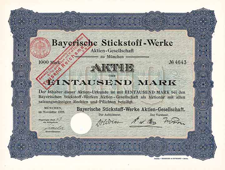 Bayerische Stickstoff-Werke AG