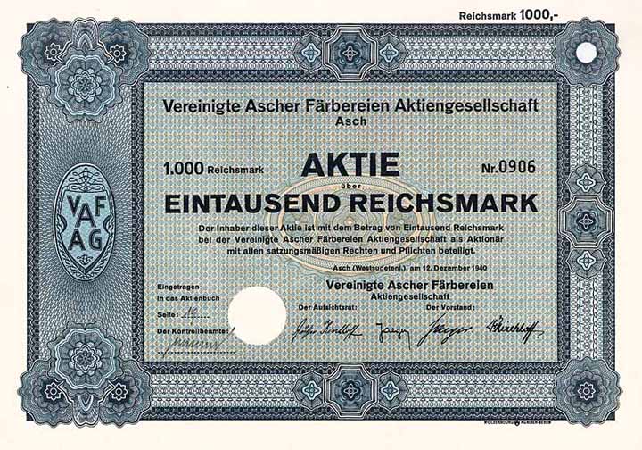 Vereinigte Ascher Färbereien AG