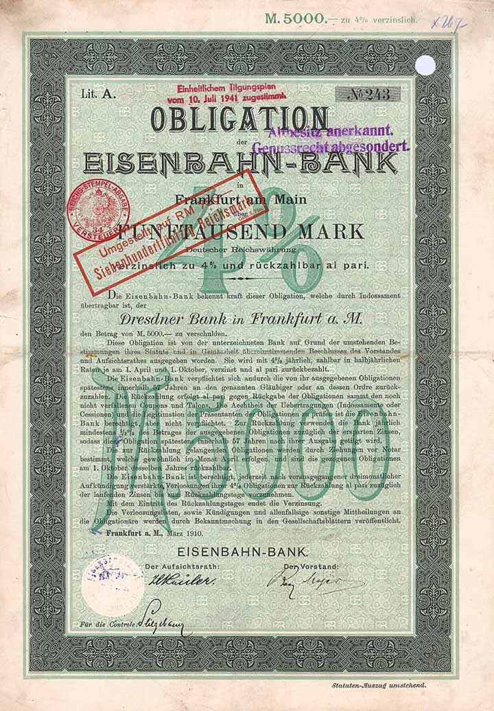 Eisenbahn-Bank