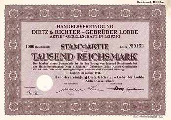 Handelsvereinigung Dietz & Richter - Gebrüder Lodde AG