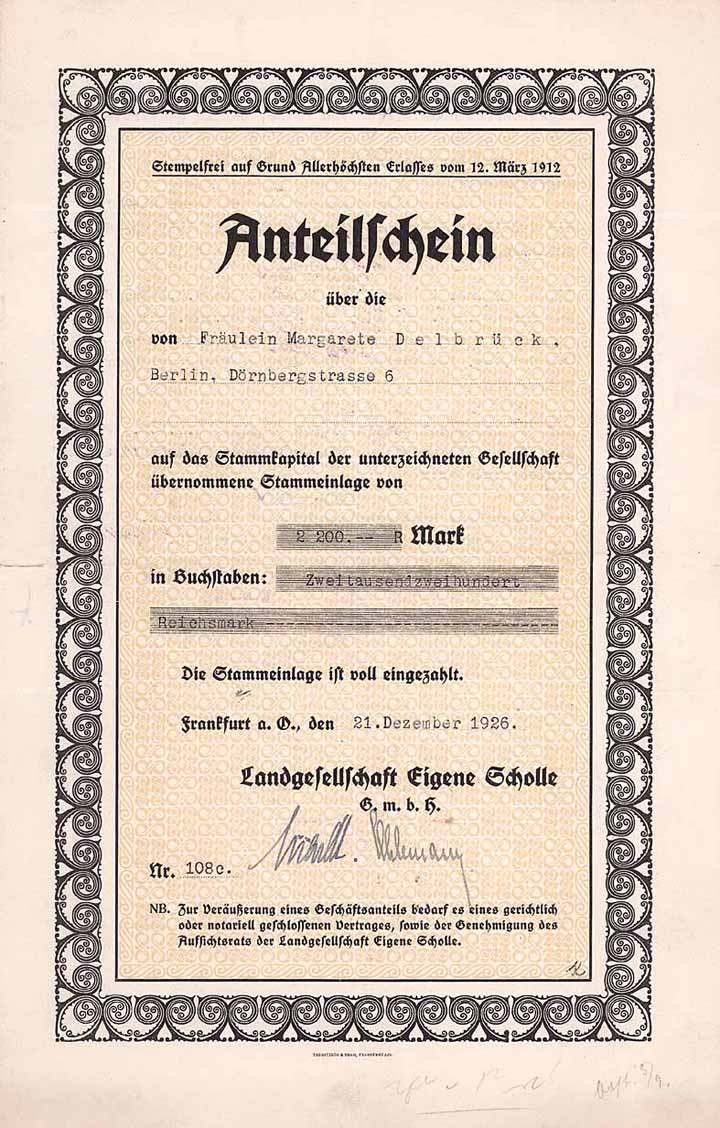 Landgesellschaft Eigene Scholle GmbH