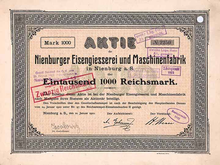 Nienburger Eisengiesserei und Maschinenfabrik