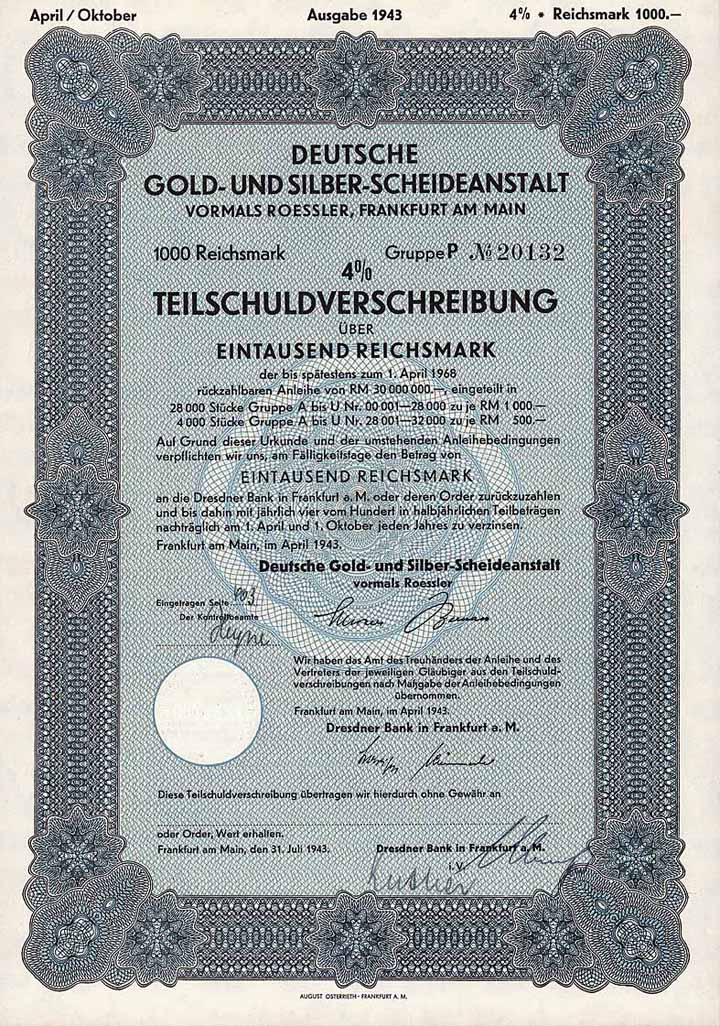 Deutsche Gold- und Silber-Scheideanstalt vormals Roessler