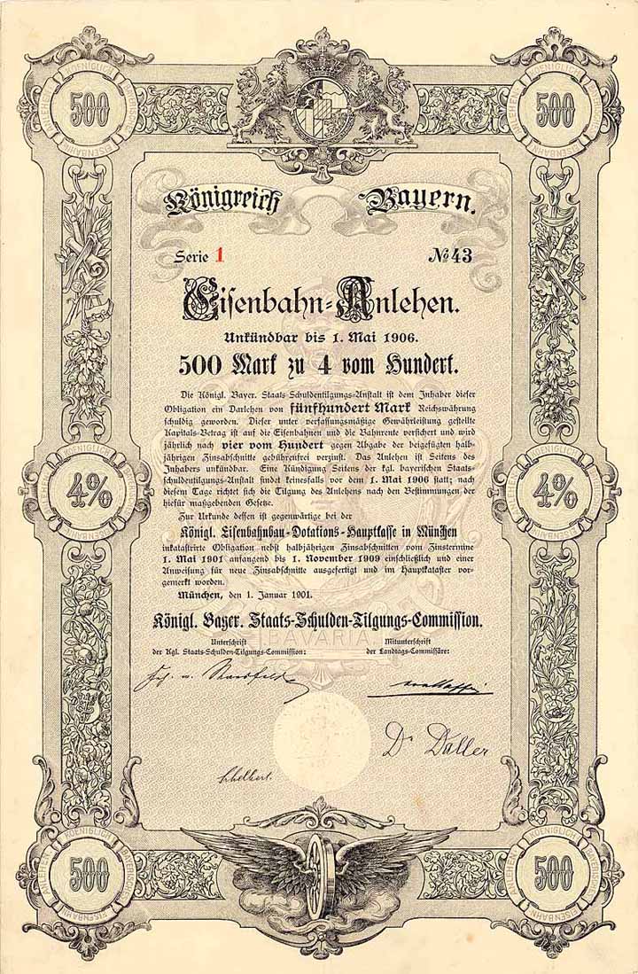 Königreich Bayern, Eisenbahn-Anlehen