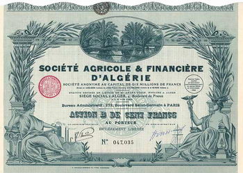Soc. Agricole & Financière d'Algérie S.A.