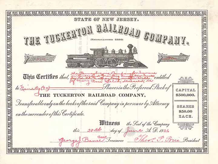 Tuckerton Railroad (reorganized 1880)