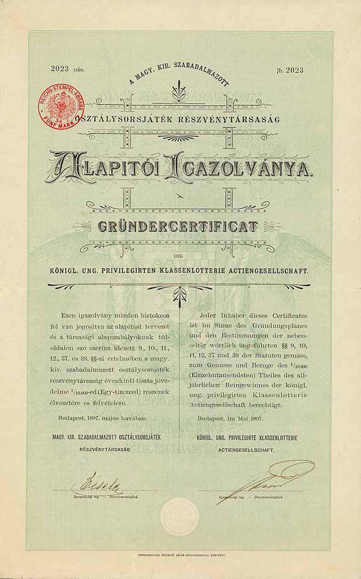 Kön. Ung. Privilegierte Klassenlotterie AG
