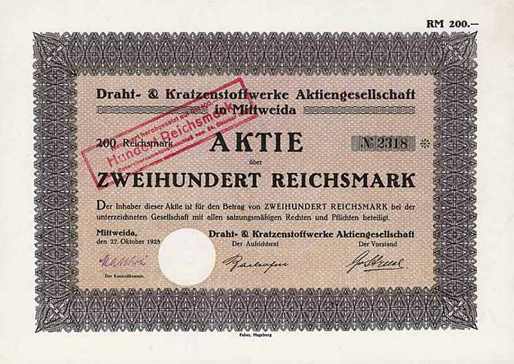 Draht- & Kratzenstoffwerke AG