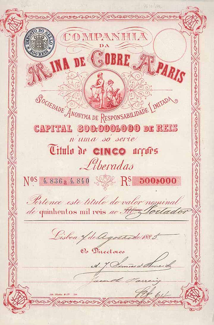 Cia. da Mina de Cobre a Paris S.A.