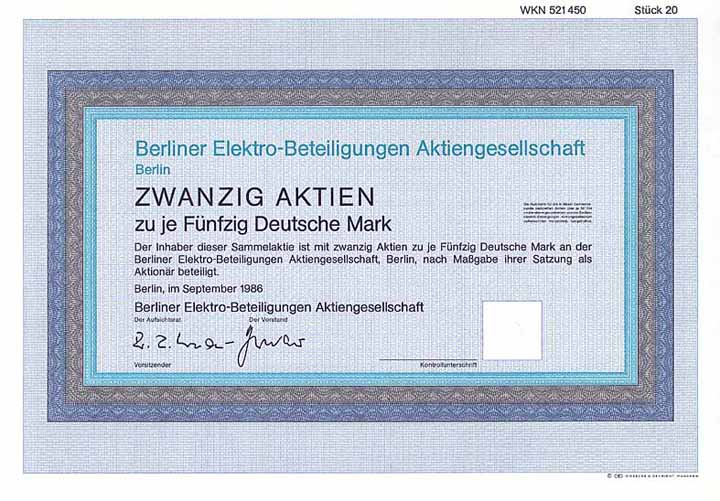 Berliner Elektro-Beteiligungen AG