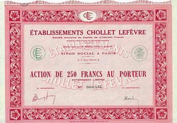 Établissements Chollet Lefèvre S.A.