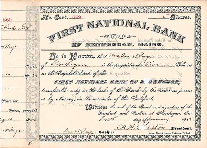 First National Bank of Skowhegan