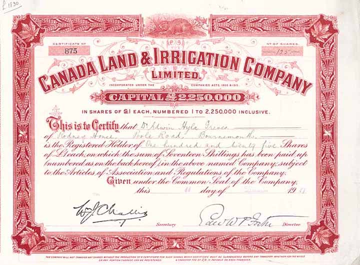 Canada Land & Irrigation Co.