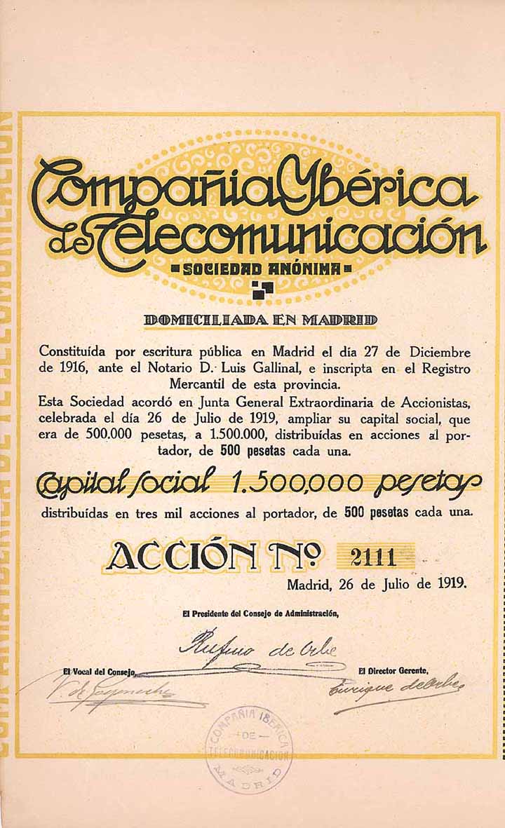 Cia. Ibérica de Telecomunicación S.A.