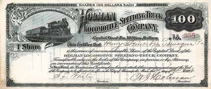 Holman Locomotive Speeding Truck Co.