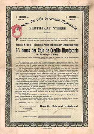 Caja de Credito Hipotecario, Bank für Chile und Deutschland