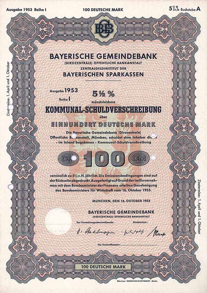 Bayerische Gemeindebank (Girozentrale) Öffentliche Bankanstalt