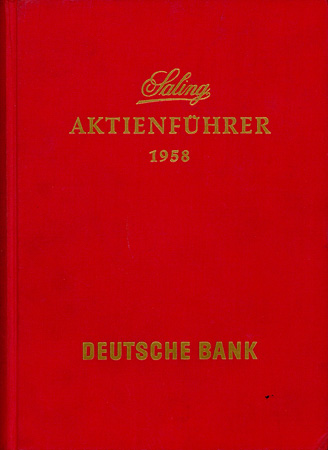 Saling Aktienführer 1958