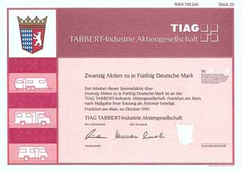 TIAG, Tabbert-Industrie AG
