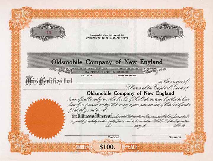 Oldsmobile Co. of New England