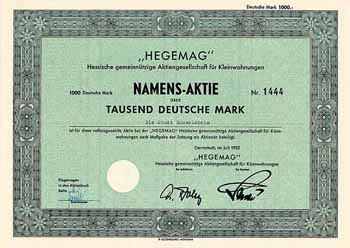 „HEGEMAG“ Hessische gemeinnützige AG für Kleinwohnungen (Stadt Rüsselsheim)