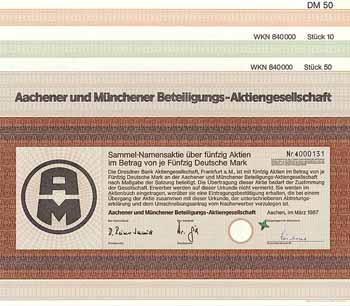 Aachener und Münchener Beteiligungs-AG (4 Stücke)