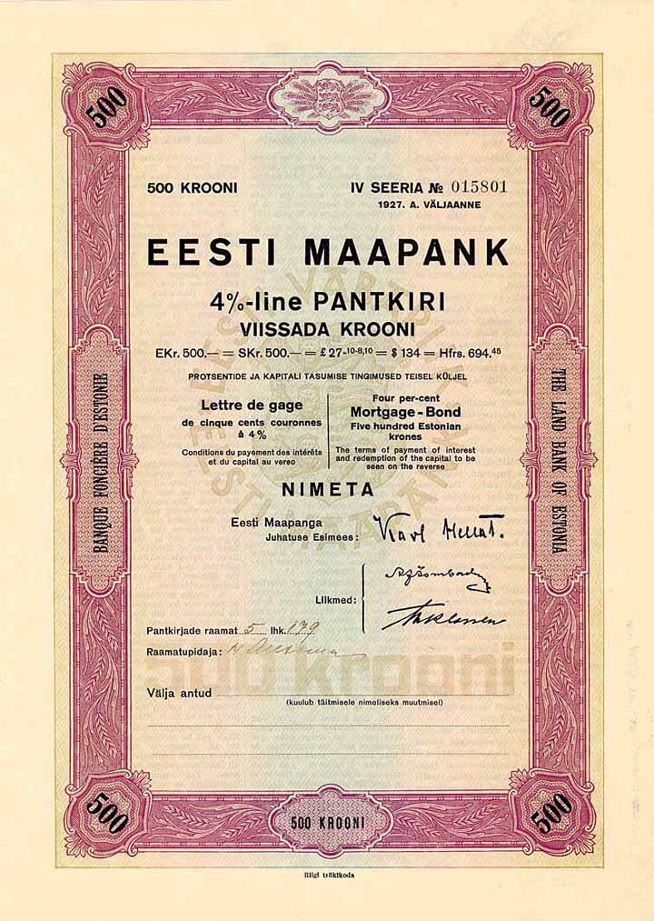 Land Bank of Estonia (Eesti Maapank)