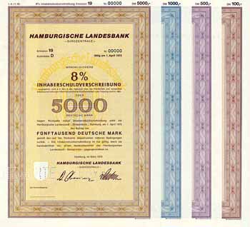 Hamburgische Landesbank -Girozentrale- (4 Stücke)