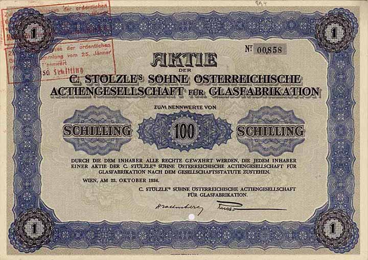 C. Stölzle’s Söhne Österreichische AG für Glasfabrikation