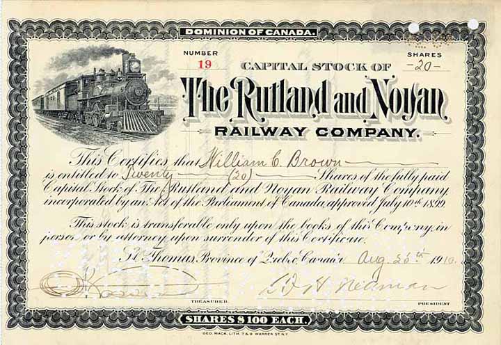 Rutland & Noyan Railway