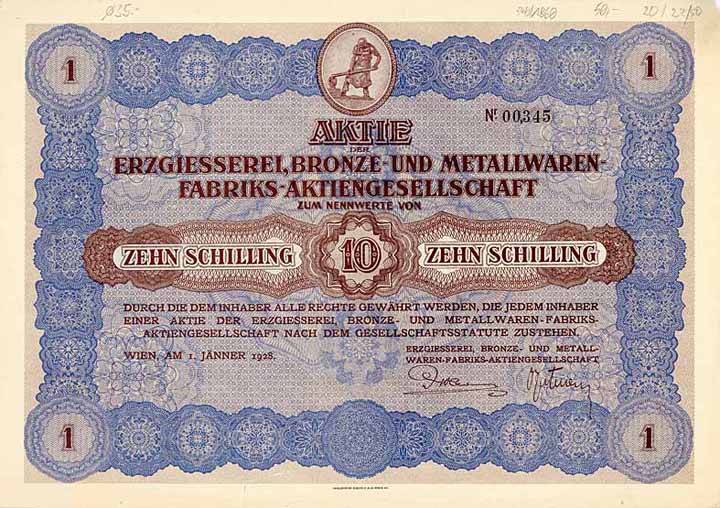 Erzgiesserei, Bronze- und Metallwaren-Fabriks-AG