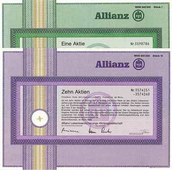 Allianz Lebensversicherungs-AG (2 Stücke)