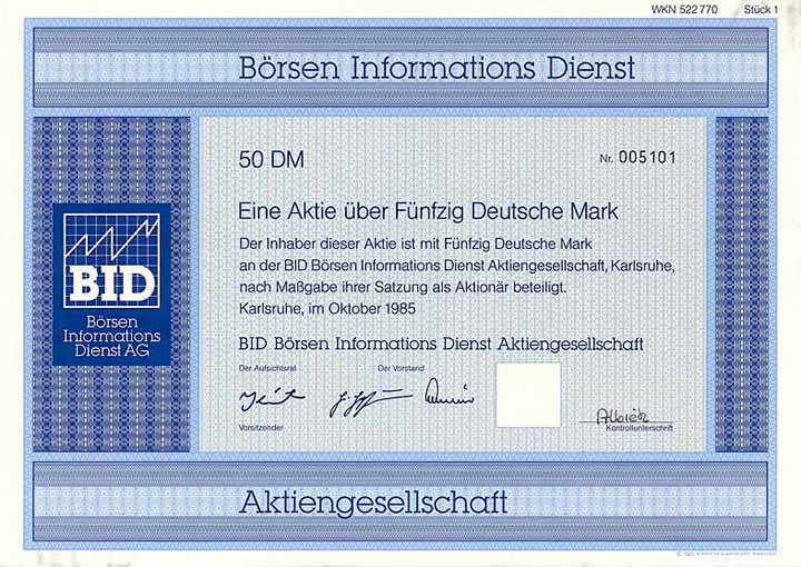 BID Börsen Informations Dienst AG